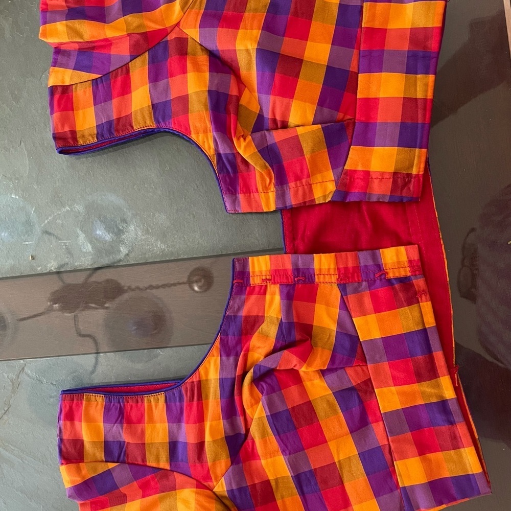 Silkcotton saree blouse